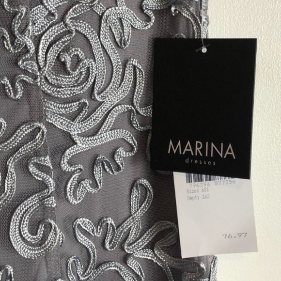 Marina Dresses Evening Gown in Slate Size 6 - Picture 4 of 5
